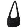 thumbnail image 2 of Bolsas cruzadas con patrón de celosía Bolsa acolchada de algodón de gran capacidad para el trabajo (negro) Tmvgtek Para Estrenar, 2 of 9