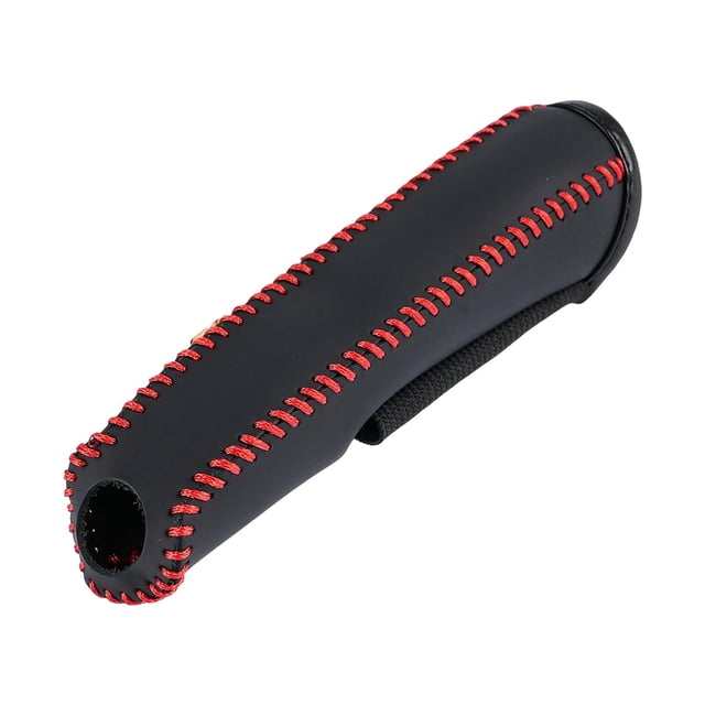 Zorion Housse de Pommeau de Levier de Vitesse Auto Confortable Douce Protectrice Professionnelle Lignes Noires et Rouges