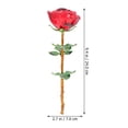 thumbnail image 2 of Rose Flower Fake Bouquet Artificial Flowers Wedding Gifts Ornament Roses Stem Figurine Table Centerpieces Single Forever, 2 of 9