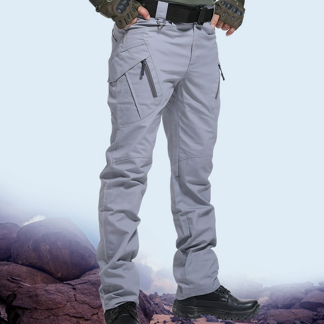 Qertyioot Pantalon Cargo Homme à Multiples Poches Pantalon Cargo de Travail