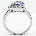 thumbnail image 3 of Rhodium Brass Ring with AAA Grade CZ in Light Amethyst for Women Style 3W030, 3 of 4