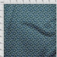 thumbnail image 4 of oneOone Rayon Teal Blue Fabric Christmas Sewing Material Print Fabric By The Yard 56 Inch Wide, 4 of 5