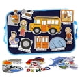 thumbnail image 2 of Tablero de cuentos de fieltro portátil para guardería, actividad preescolar, juguete de viaje para niños y niñas de más de 3 años , autobús, 2 of 8