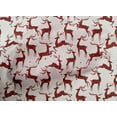 thumbnail image 5 of oneOone Cotton Poplin Maroon Fabric Christmas Reindeer Lumberjack Dress Material Fabric Print Fabric By The Yard 42 Inch Wide, 5 of 6