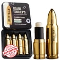 thumbnail image 1 of Bálsamo labial Bullet para hombres - Paquete de 4 (vainilla y menta) - Regalos geniales para propietarios de armas Regalos únicos para hombres Regalos tácticos para papá Cuidado labial hidratante na, 1 of 5