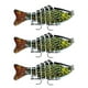 thumbnail image 1 of Soidarity Paquete de 3 señuelos de pesca de plástico de agua salada cebo falso atracción al aire libre Swimbaits artificiales Crankbait accesorio 10cm Pescar tipo 8 Soidarity OD023723-08, 1 of 6