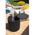 thumbnail image 4 of Mesa auxiliar Veradek Outdoor 2 en 1 negra con capacidad para 40 litros, 4 of 9