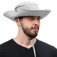 thumbnail image 5 of LQCrafK MAN Men Sun Hat Sun Protection Wide Brim Bucket Hat Waterproof Foldable Boonie Hat, 5 of 8