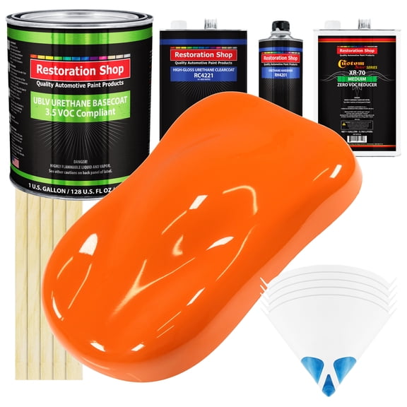 Omaha Orange Gallon Low VOC URETHANE BASECOAT CLEARCOAT Car Auto Paint Kit