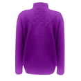 thumbnail image 4 of Women's Cable Knit Turtleneck Sweater Chunky Long Sleeve Winter Pullover (Purple, XL), 4 of 4