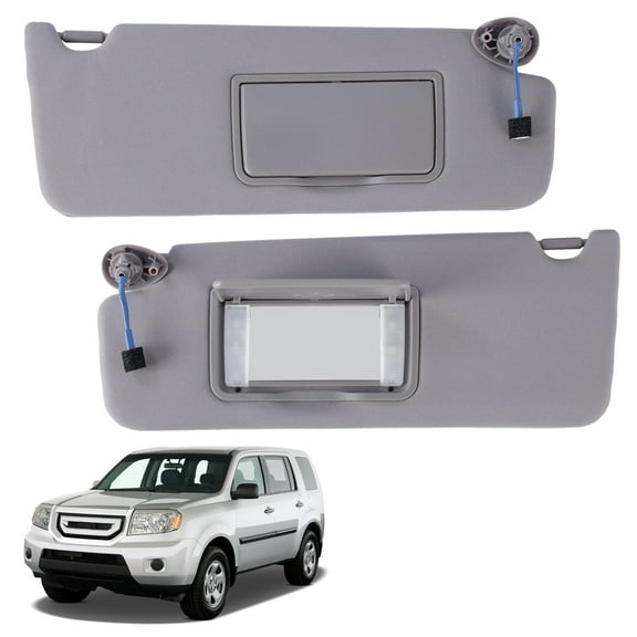 A Pair Left & Right Sun Visor w/ Light for 2009-2015 Honda Pilot 83280-SZA-A01ZA