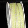 Green Herringbone Linen French Wired Craft Ribbon .25" x 22 Yards
