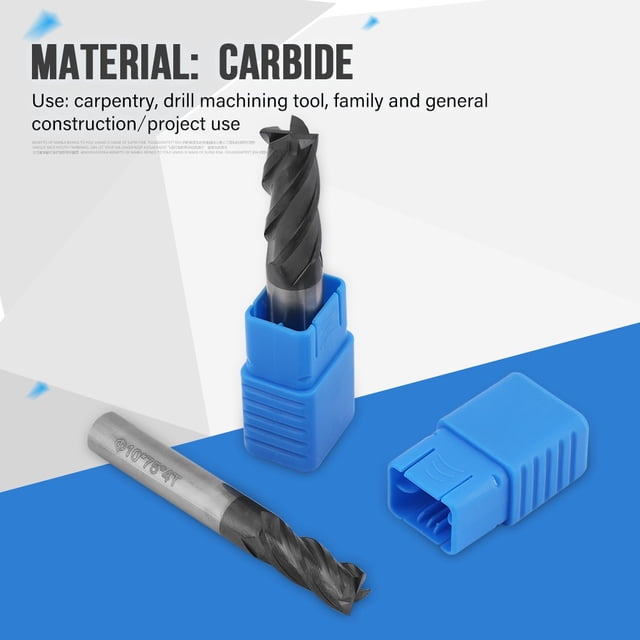 High-Speed Cutting High-Hardness 4 Flutes End Mill Set, Carbide End Mill, High Toughness For Carpentry For Drill Machining Tool