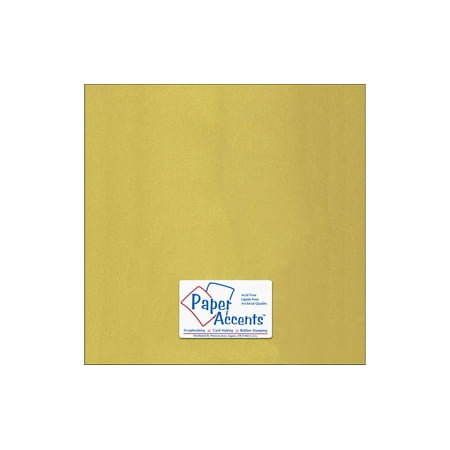 - Cdstk Glossy 12x12 12pt Gold 5pc