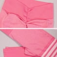 thumbnail image 4 of Women's Striped Outdoor Sports Leggings High Waisted And Lifting Yoga Clothes Quick Drying Running Sports And Fitness Pants(M, Pink), 4 of 9