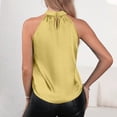 thumbnail image 6 of Yourumao Satin Tank Tops for Women Silk Apron Neck Tanks Smooth Solid Sleeveless Shirt Dressy Casual Tshirts Evening Prom Blouses, 6 of 7
