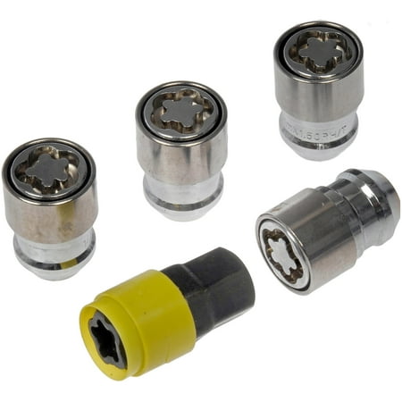 Dorman 712-681 Wheel Lock Set for Specific Models, Chrome (Pack of 5) Fits select: 2015-2021 FORD F150, 1999-2021 CHEVROLET SILVERADO