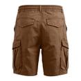 thumbnail image 6 of UDAUDU Men's Cargo Shorts Athletic Summer Casual Work Relaxed Fit Shorts Breathable Lightweight Outdoor Hiking Camping Short Pants Coffee 3XL, 6 of 9