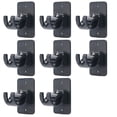 thumbnail image 1 of Soporte adhesivo para barra de cortina, sin taladrar, 8 unidades, negro, 1 of 7