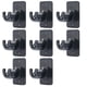 thumbnail image 1 of Soporte adhesivo para barra de cortina, sin taladrar, 8 unidades, negro, 1 of 7