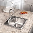 thumbnail image 5 of Houzer Hospitality 15 in Stainless Steel Topmount Single Bowl Bar Sink with Strainer - 1515-6BS-C, 5 of 10
