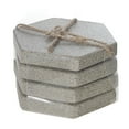 thumbnail image 1 of 4PC Terrazzo Stone Hexagon Coaster 4X4, 1 of 5