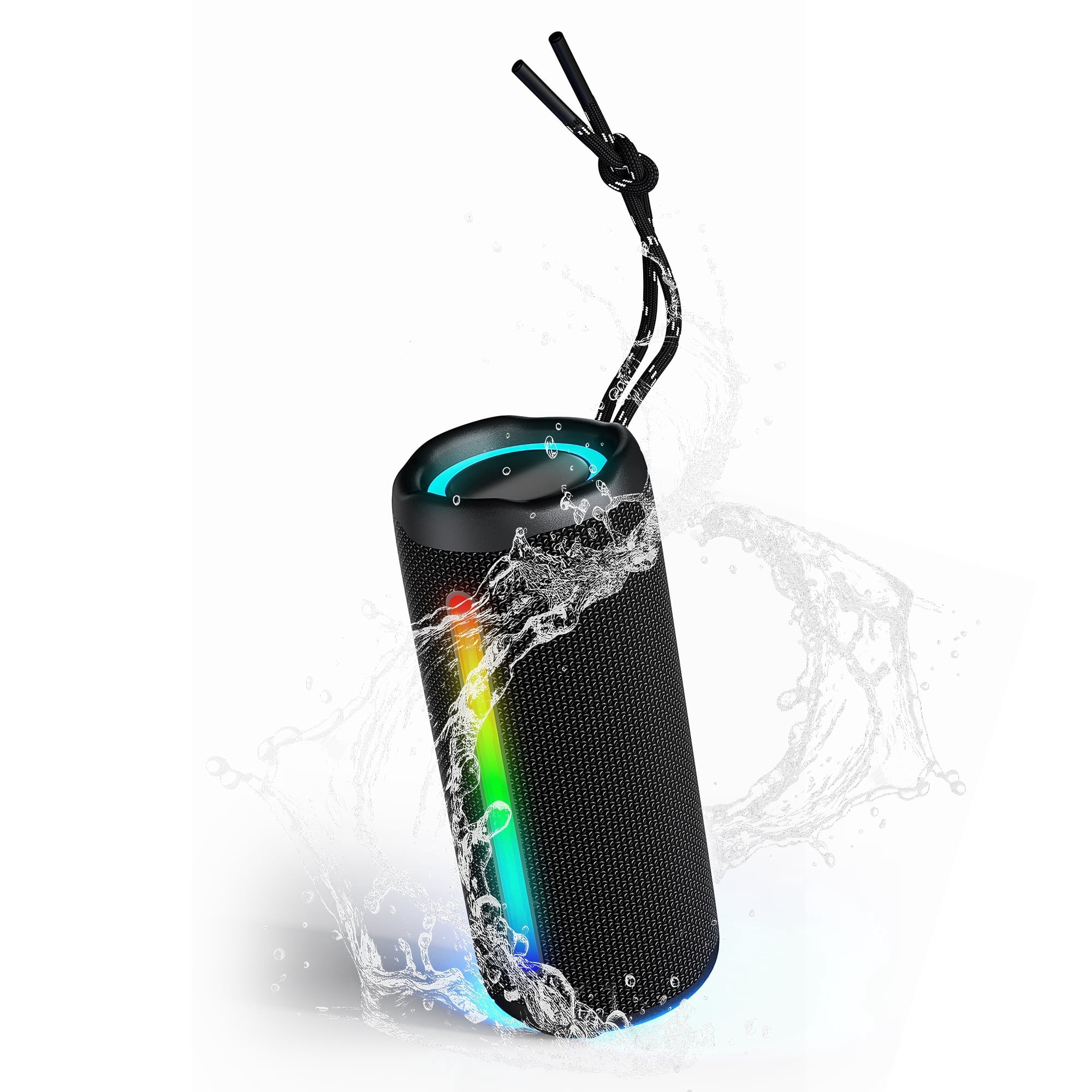 DAYBETTER Portable Bluetooth Speaker IPX5 Waterproof, 30W Deep Bass, Wireless TWS Pairing, LED Lights, 24H Playtime for Home/Outdoor/Party/Beach/Travel/Gifts