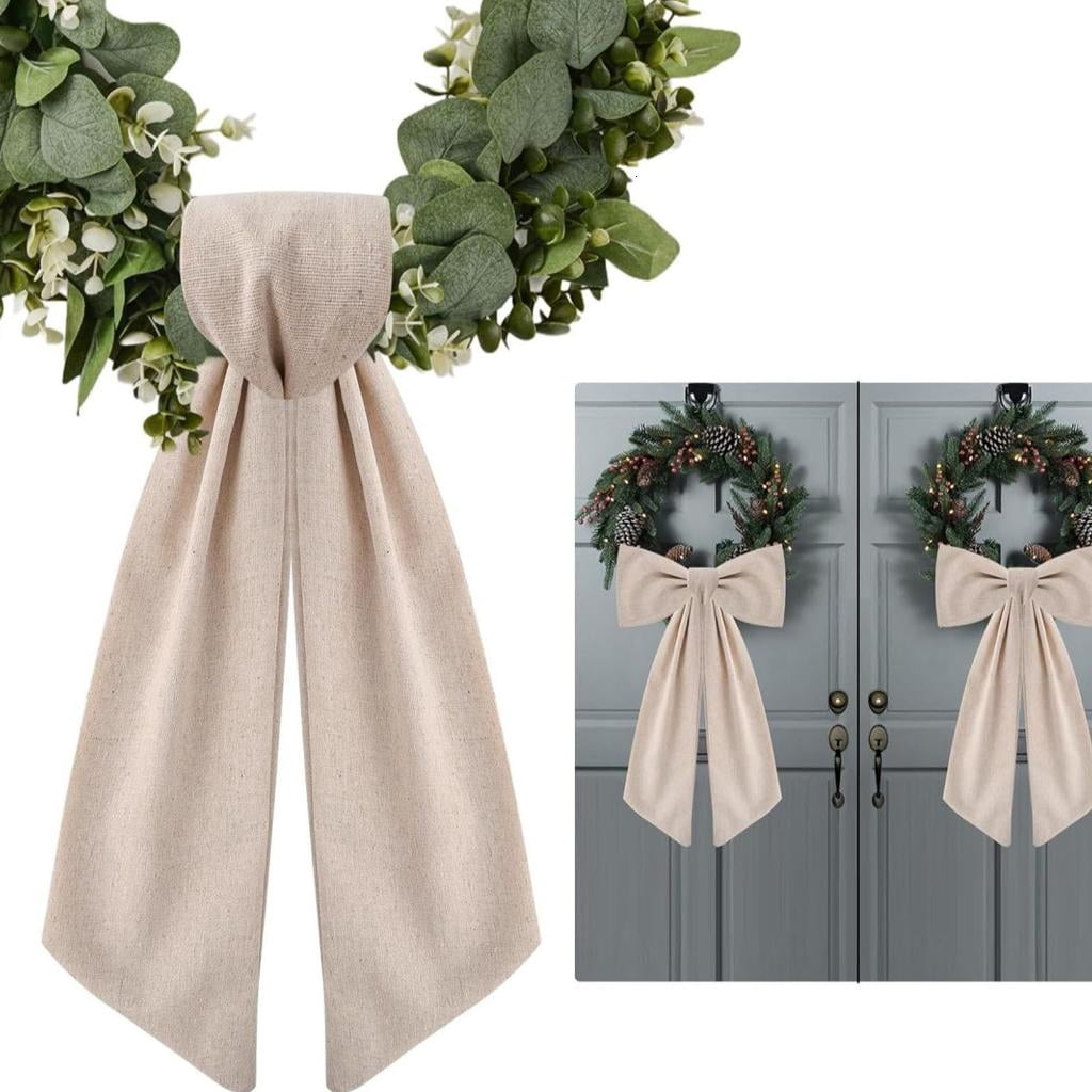 Yihuala Extra Long 122Cm Wreath Sashes Ribbon For Holiday Decorations Polyester Materials Perfect For Christmas And Thanksgiving