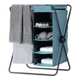 thumbnail image 1 of Foldable 3-in-1 Laundry Hamper with 4 Layer Storage Removable Rack, X-Frame Clothes Laundry Basket Sorting Bags Organizer, 1 of 6