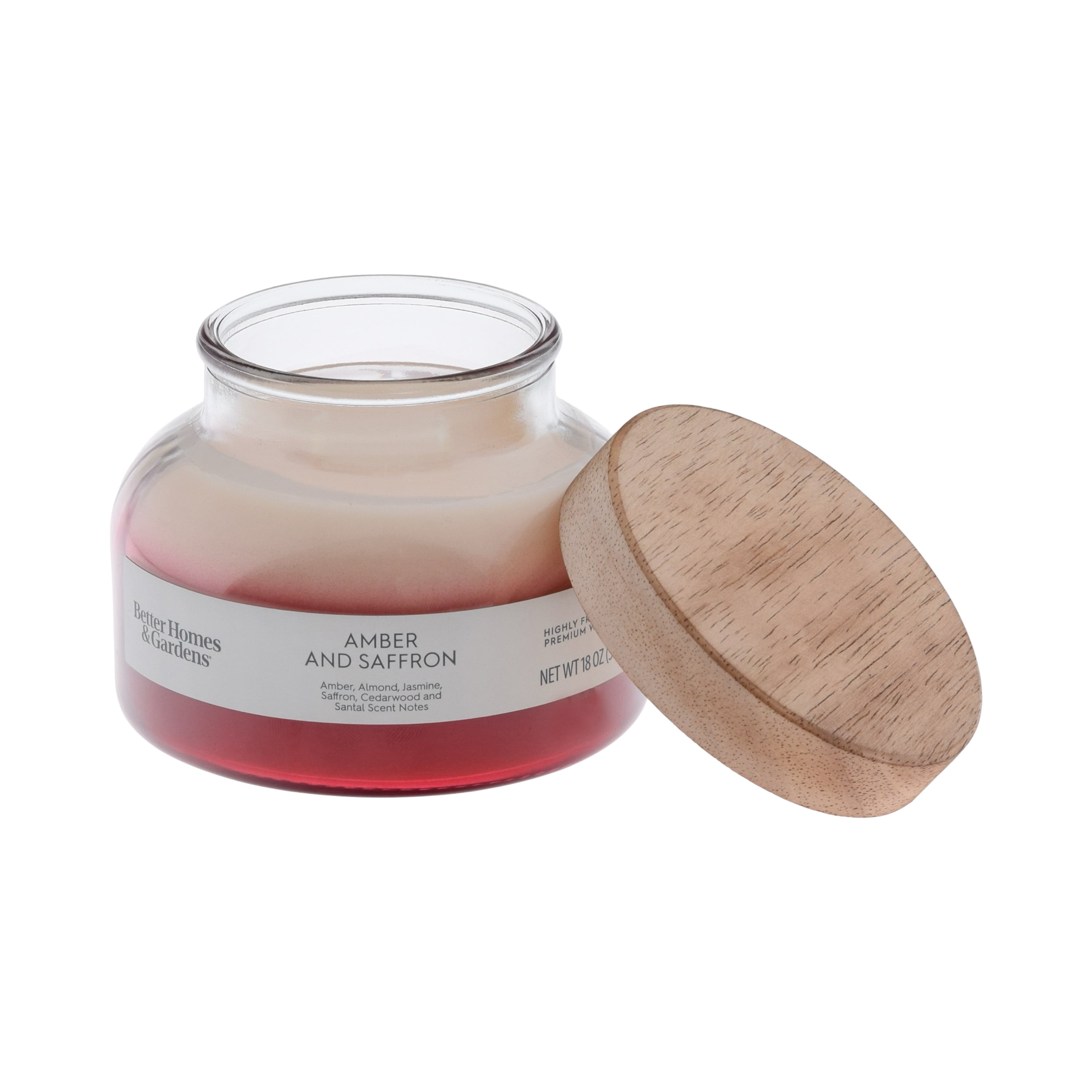 Better Homes and Gardens Amber and Saffron Scented 2-Wick Ombre Jar Candle 18oz.