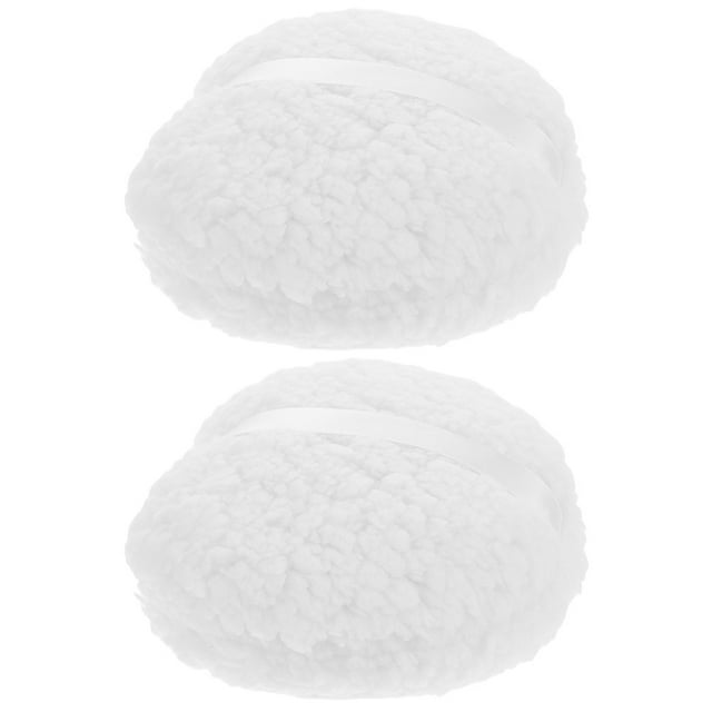 CTIRCHIU 2 Pcs Houppette Blanche Surdimensionnée pour le Corps Grande Peluche Douce Réutilisable Applicateur d'Époussetage pour Usage Complet du Corps