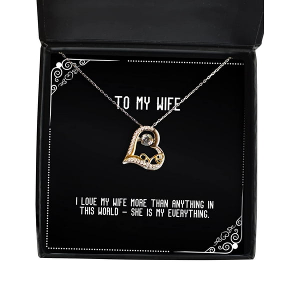 Wife Gifts for Wife, I Love My Wife More Than Anything in This-, Inappropriate Wife Love Dancing Necklace, Jewelry from Husband, Funny Wife Gifts, Funny for Wife, Funny Birthday
