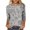 Gray, variant on Tnhcen Women's Fall Vintage Floral Print Crewneck 3/4 Sleeve Loose Fit T-Shirt - Plus Size Friendly Autumn Basic Tops S-5XL