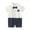 Navy, variant on ZACPNCV Infant Newborn Baby Boys Gentleman Suit Bowtie Romper Color Block Short Sleeve Outfids Jumpsuit Clothes Baby Bodysuits Navy 3-6 Months