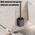 thumbnail image 2 of Bxaolu Toilet Brush, Toilet Brush and Holder Set, Bristles Toilet Bowl Brush Head with Stainless Steel&nbsp;Holder, Wall Mounted Compact Toilet Brush Set for Bathroom Deep Cleaning (1, Black), 2 of 6