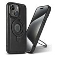 thumbnail image 1 of Funda de piel VAUSERDY para iPhone 15 con soporte magnético, 1 of 7
