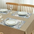 thumbnail image 3 of Blue and Gray Floral Pattern Summer Placemats Table Placemats Set Of 4-Linen Kitchen Washable Placemats Table Mats 11.8"x17.7"Non-Slip Heat Resistant, 3 of 6