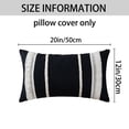 thumbnail image 6 of REGALWOVEN 2 Pcs Decorative Boho Throw Pillow Cover, Modern Textured Tufted Pillow Cover Striped for Couch Bed Sofa Black 12" x 20", 6 of 6