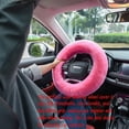 thumbnail image 6 of NOGIS Fluffy Steering Wheel Cover, Fuzzy Steering Wheel Cover for Women, Furry Steering Wheel Covers with Handbrake Cover Gear Shift Cover, 1 Set 3 Pcs, 14.96Inch (Pink), 6 of 7
