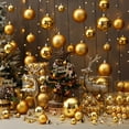 thumbnail image 2 of 6cm-20cm Christmas Decorative Balls Glossy/Matt/Glitter Gold Color Plastic Ball Xmas Tree Ornament Pendant Hanging 2024 Navidad, 2 of 5