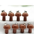 thumbnail image 5 of K-KED 20pcs Mix Natural Stone Hand Carved Mushroom Pendants Delicate Jewelry Making Necklace-cherry quartz, 5 of 9