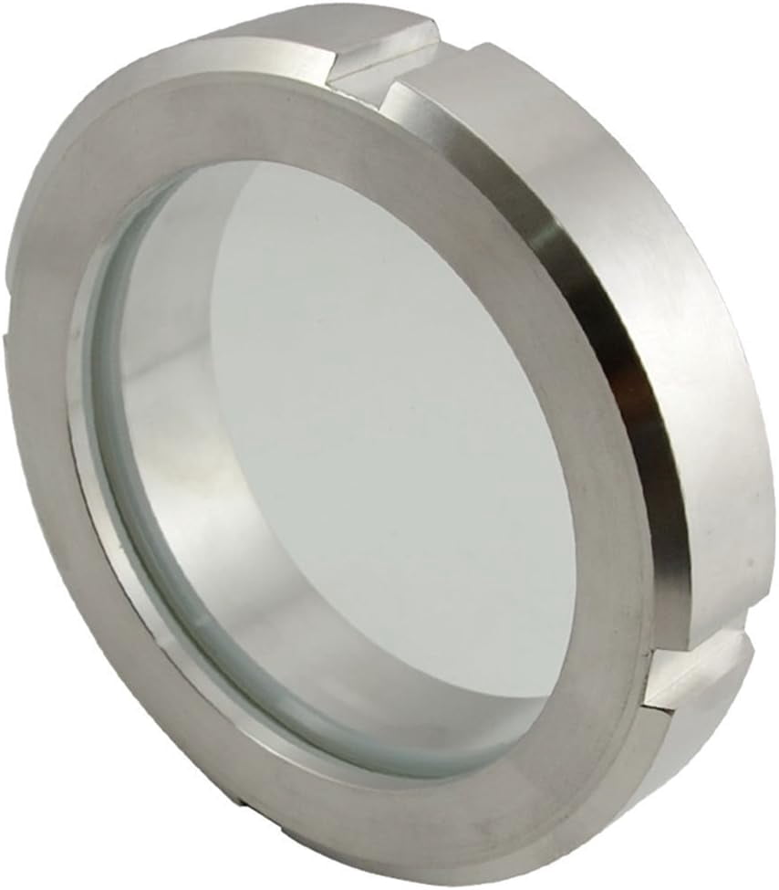 Circular Viewing 51mm 2" Clear Sanitary Weld on Sight Glass, Stainless Steel SS316