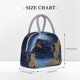 thumbnail image 2 of Balery Navy Blue Marble Bolsa de Almuerzo para Mujeres, Caja de Almuerzo, Bolsa de Almuerzo Pequeña Impermeable, Tote de Almuerzo Reutilizable con Gran Capacidad, 2 of 6