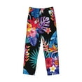 thumbnail image 6 of Uemuo Tropical Palm Leaves Pattern Men's Wide Leg Palazzo Lounge Pants with Pockets Light Weight Loose Comfy Casual Pajama Pants-Medium, 6 of 9