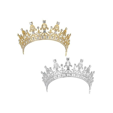 Baroque Bridal Girl Prom Jewelry Rhinestone Crown Tiara Comb HeadBand Hair Accessories for Wedding/Party/Prom