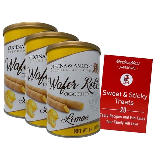 Baked Creme Filled Rolled Wafers 3 Count - Lemon (14.1 Ounces) MerlinsMart Zine | Cucina & Amore
