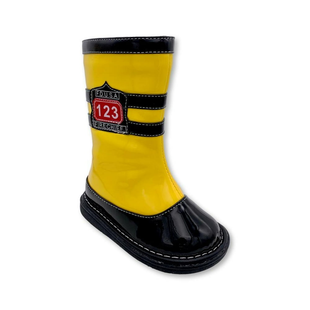 Wee Squeak Wee Squeak Firefighter Boot Size 3, Color Yellow