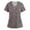 Multicolor, variant on Women's Printed Scrub Top with Pockets, V-Neck Lace-Up Short Sleeve Medical Uniform, Heart Pattern Work Shirt