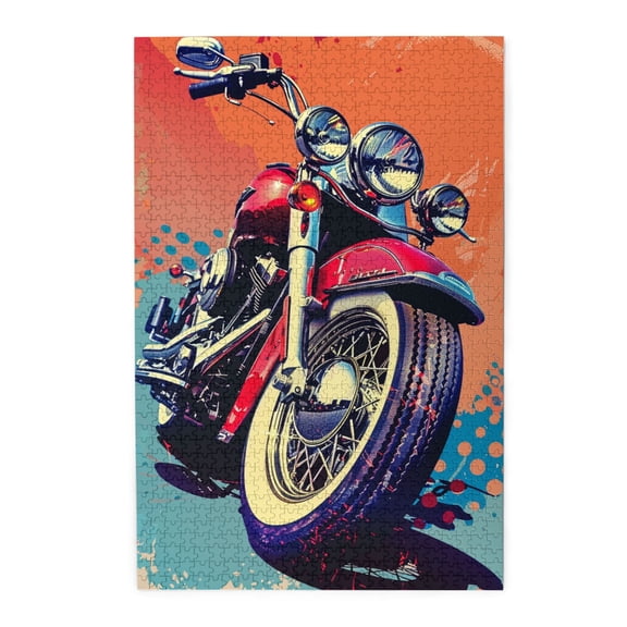 1000 pcs Vintage motorcycle 1000 Piece Wooden Puzzles,Challenging Brain Exercise,Unique and Beautiful Design,Classic motorcycle Puzzle,for motorcycle Lovers Gifts,Creative Activity Hobbies for Adults