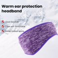 thumbnail image 4 of Winter Ear Protection Headband High Elastic Thick Warm Windproof Ultra Soft Men Women Outdoor Cycling Skiing Sports Head Wrap -Purple, 4 of 8